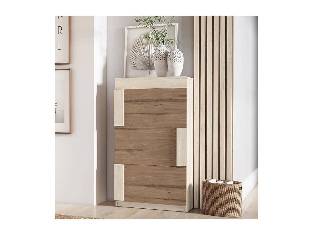 Garderobenschuhschrank Schuhgarderobe mit einer Schublade 129 cm hoch