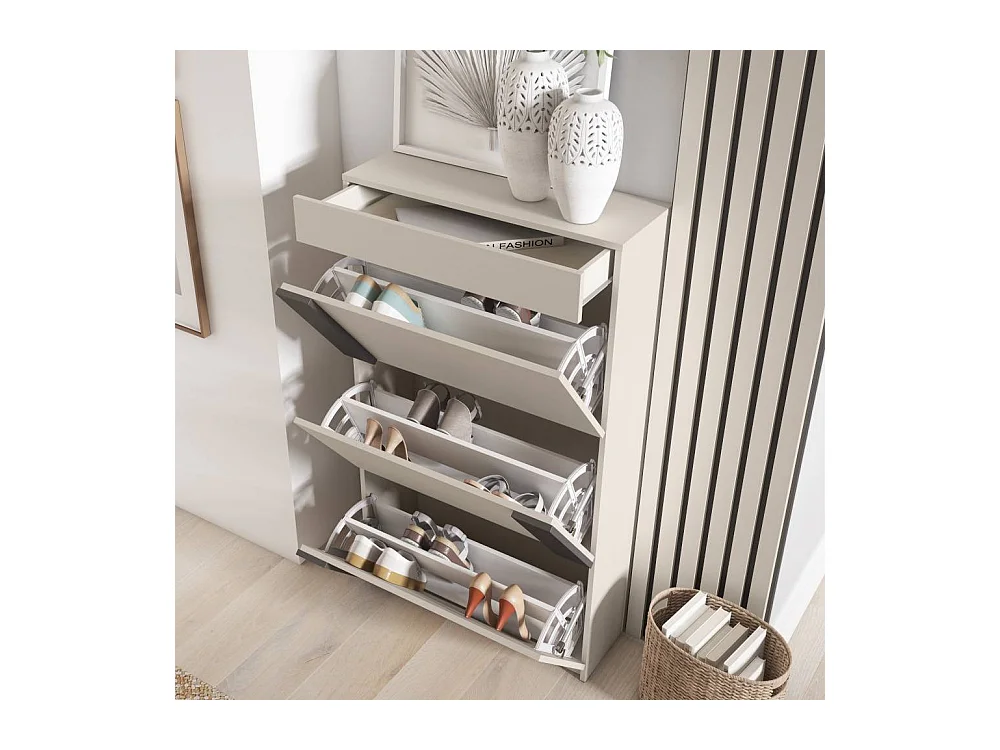 Garderobenschuhschrank Schuhgarderobe mit einer Schublade 129 cm hoch