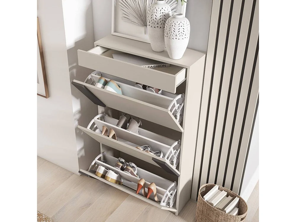 Garderobenschuhschrank Schuhgarderobe mit einer Schublade 129 cm hoch