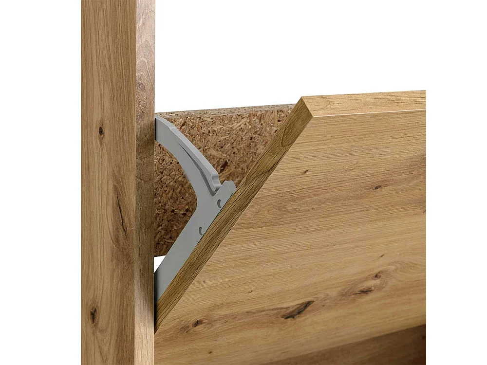 Holzoptik Schuhschrank in Wildeichefarben zwei Schuhwalzen