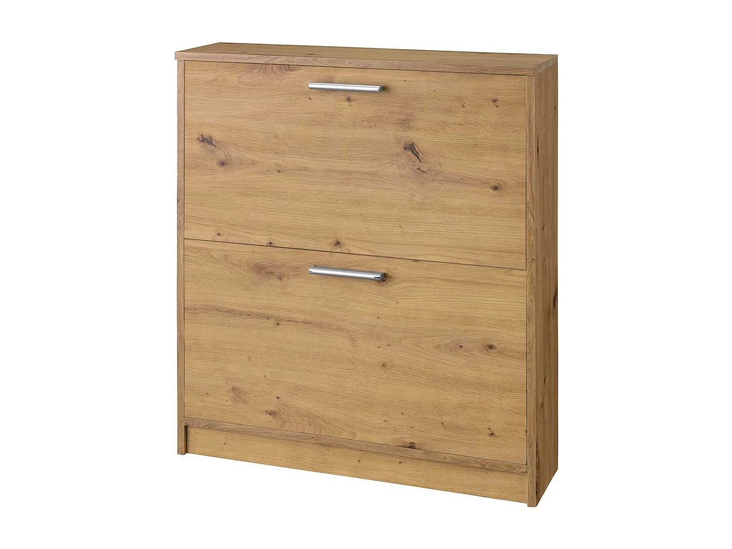 Holzoptik Schuhschrank in Wildeichefarben zwei Schuhwalzen