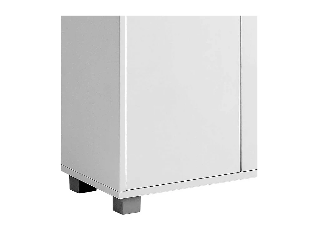 Garderobenschuhschrank in Weiß Stangen Schuhablage