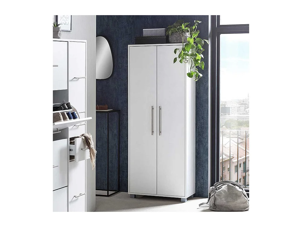 Garderobenschuhschrank in Weiß Stangen Schuhablage