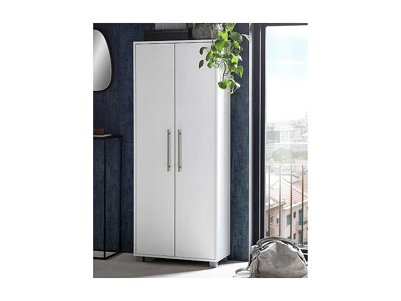 Garderobenschuhschrank in Weiß Stangen Schuhablage