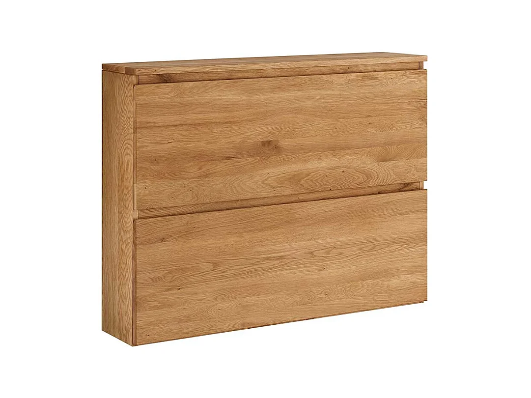 Wand Schuhschrank aus Asteiche Massivholz zwei Schuhwalzen