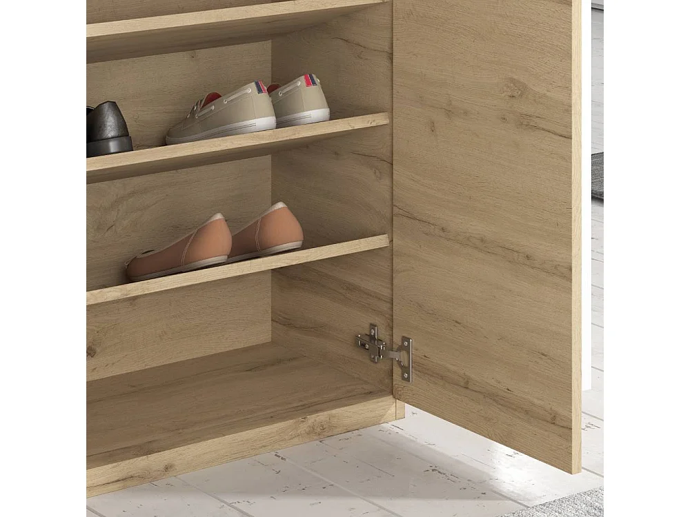 Schuh Schrank Schuhgarderobe 2 türig in Wildeichefarben