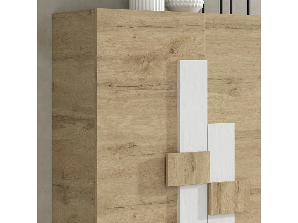 Schuh Schrank Schuhgarderobe 2 türig in Wildeichefarben