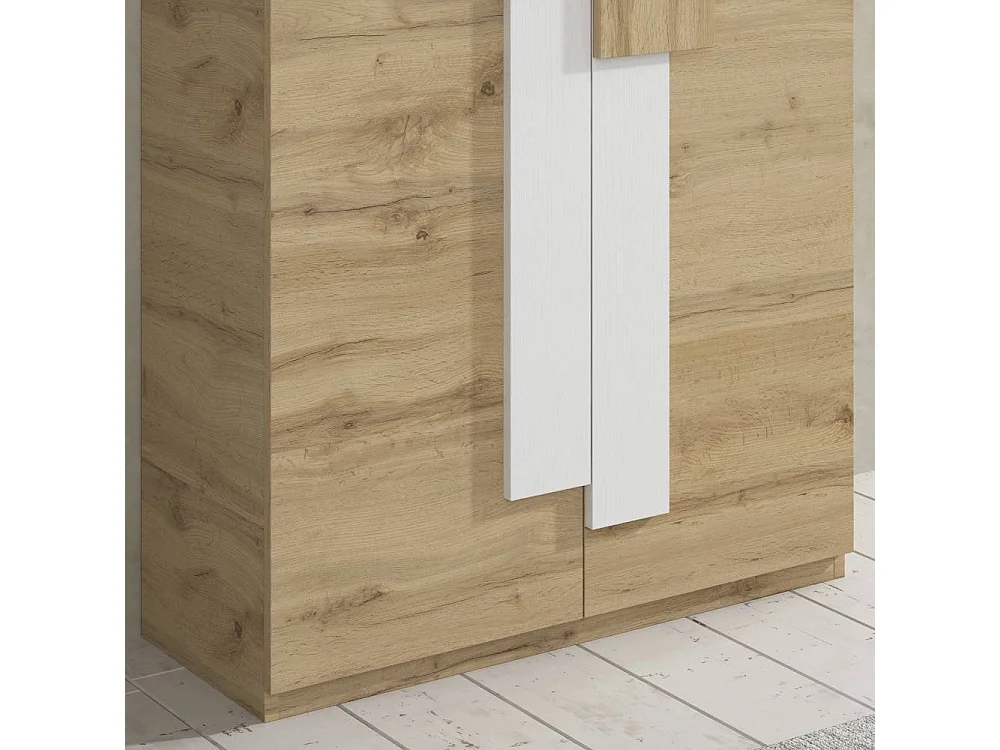 Schuh Schrank Schuhgarderobe 2 türig in Wildeichefarben