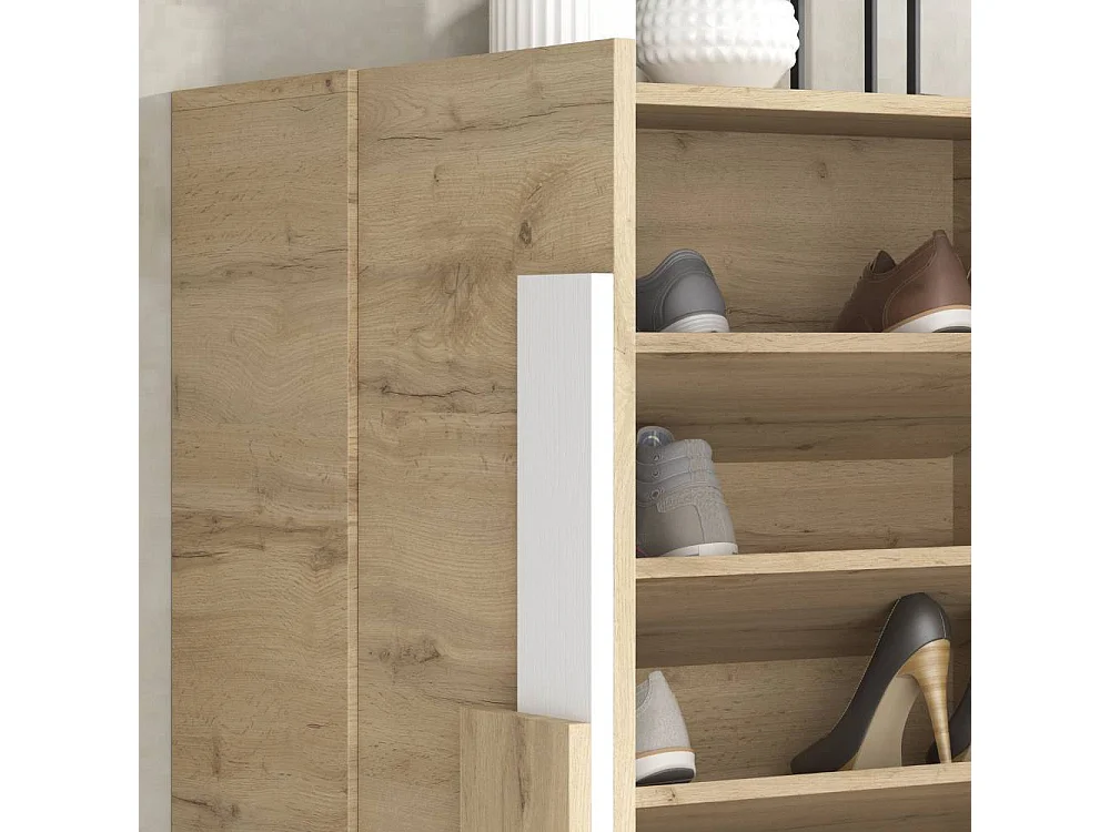 Schuh Schrank Schuhgarderobe 2 türig in Wildeichefarben