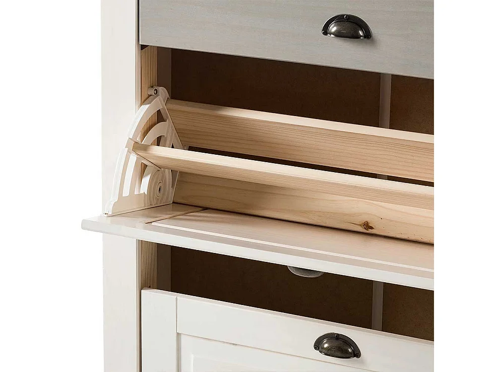 Schuhschrank Schuh Schrank mit einer Schublade und Metallgriffen