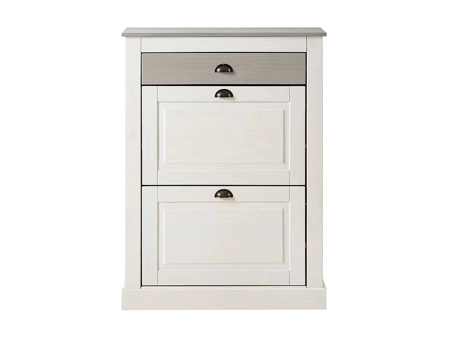 Schuhschrank Schuh Schrank mit einer Schublade und Metallgriffen