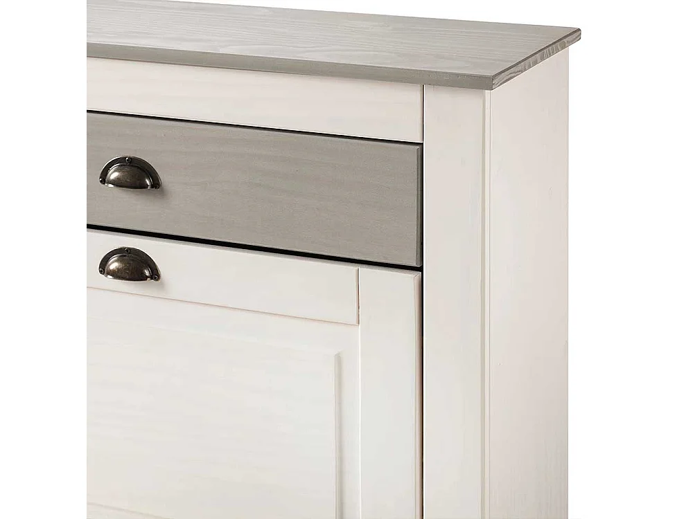 Schuhschrank Schuh Schrank mit einer Schublade und Metallgriffen