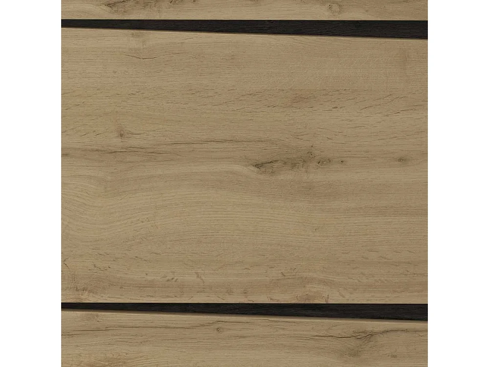 Schuhklappenschrank in Wildeichefarben und Schwarz 65 cm breit