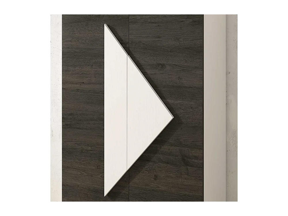 Schuhschrank in Schwarzgrau und Weiß 2-türig