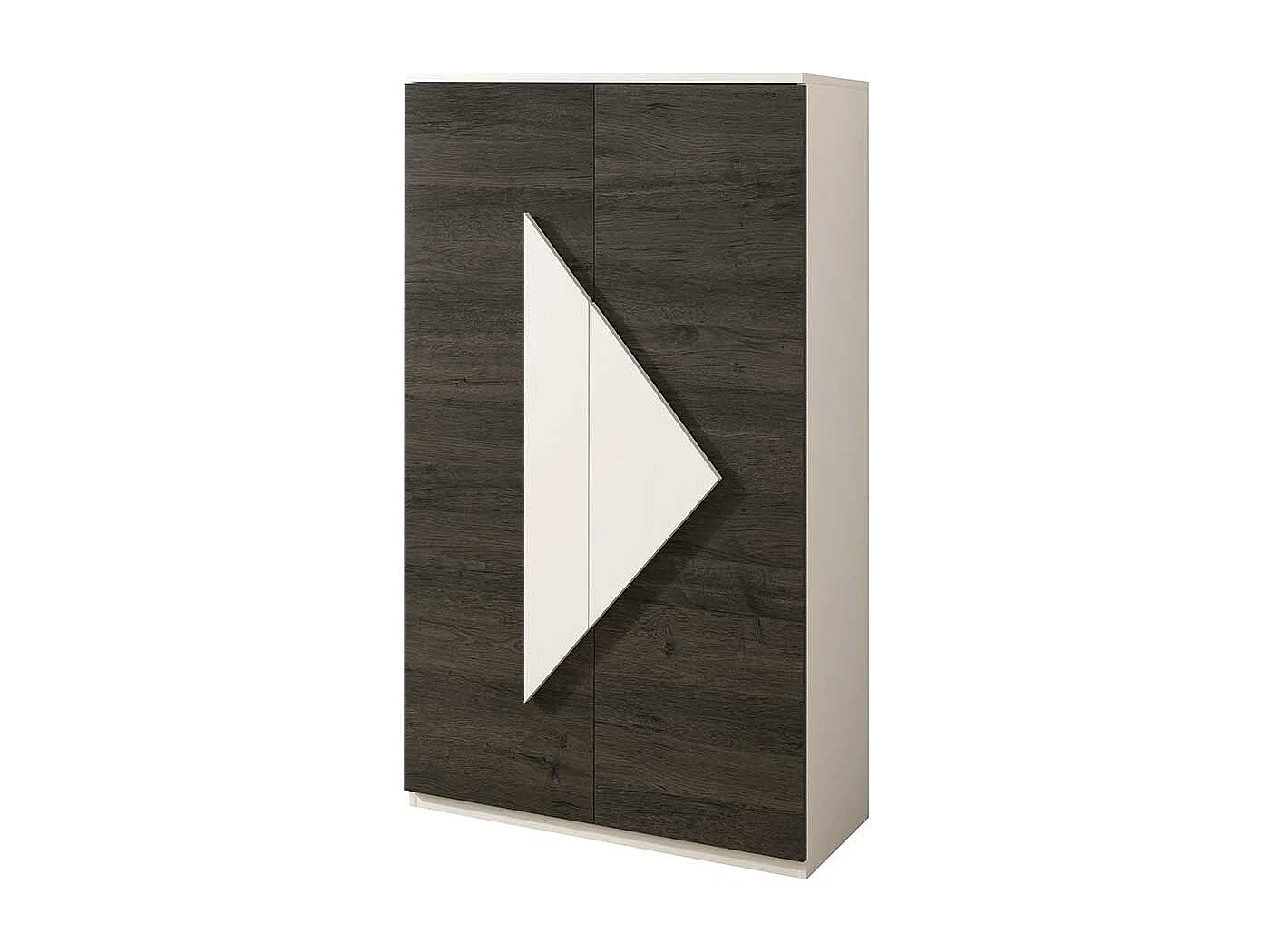 Schuhschrank in Schwarzgrau und Weiß 2-türig