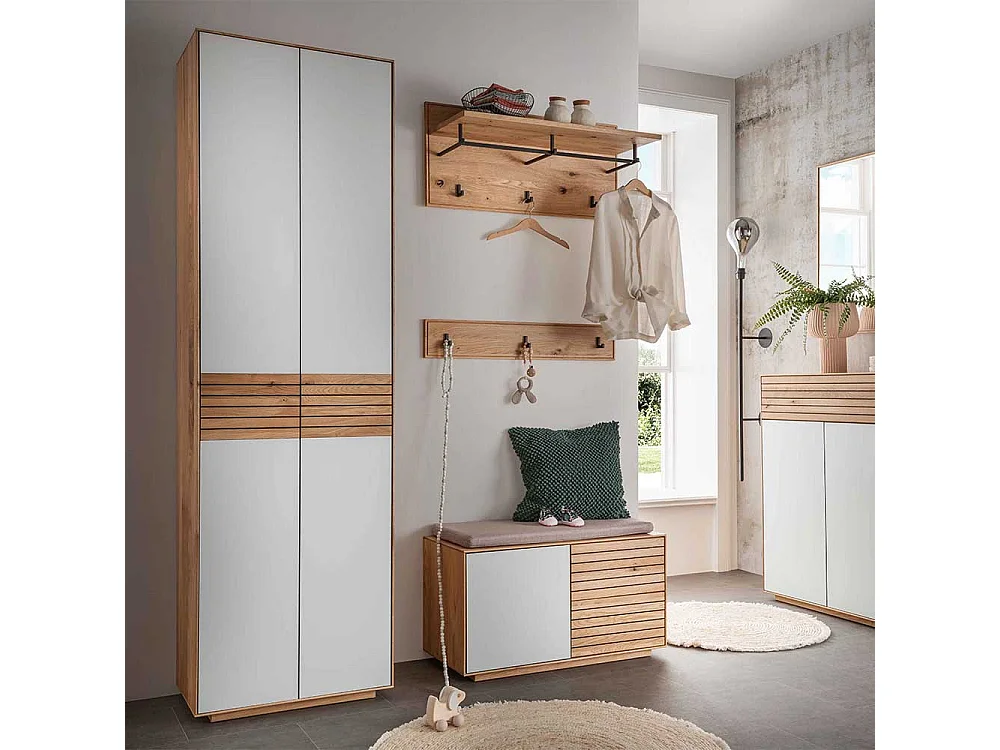 Schuhschrank Schuh Schrank mit Drehtüren 200 cm hoch