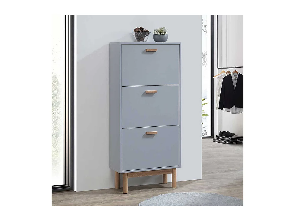 Schuhschrank Schuh Klappschrank mit Vierfußgestell im Skandi Design