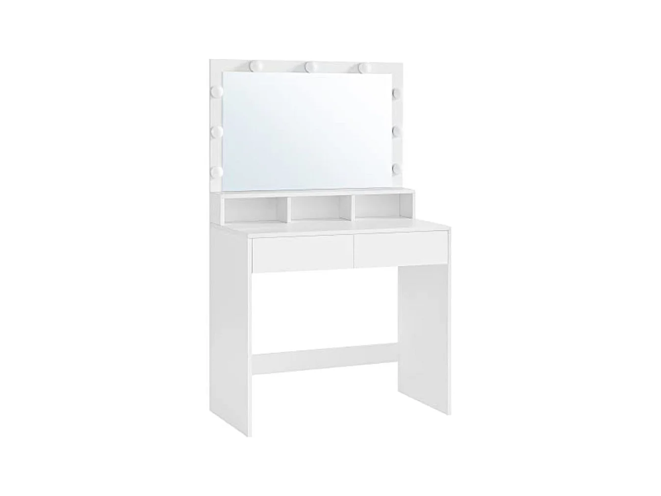 Tocador Valora blanco con espejo y luces LED | Escandinavo