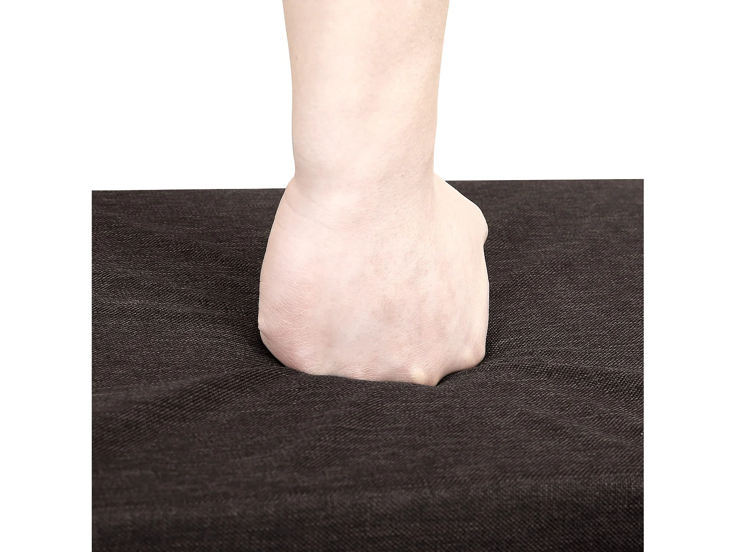 Meuble chaussures Valora avec assise – Chêne Sonoma et tissu marron foncé