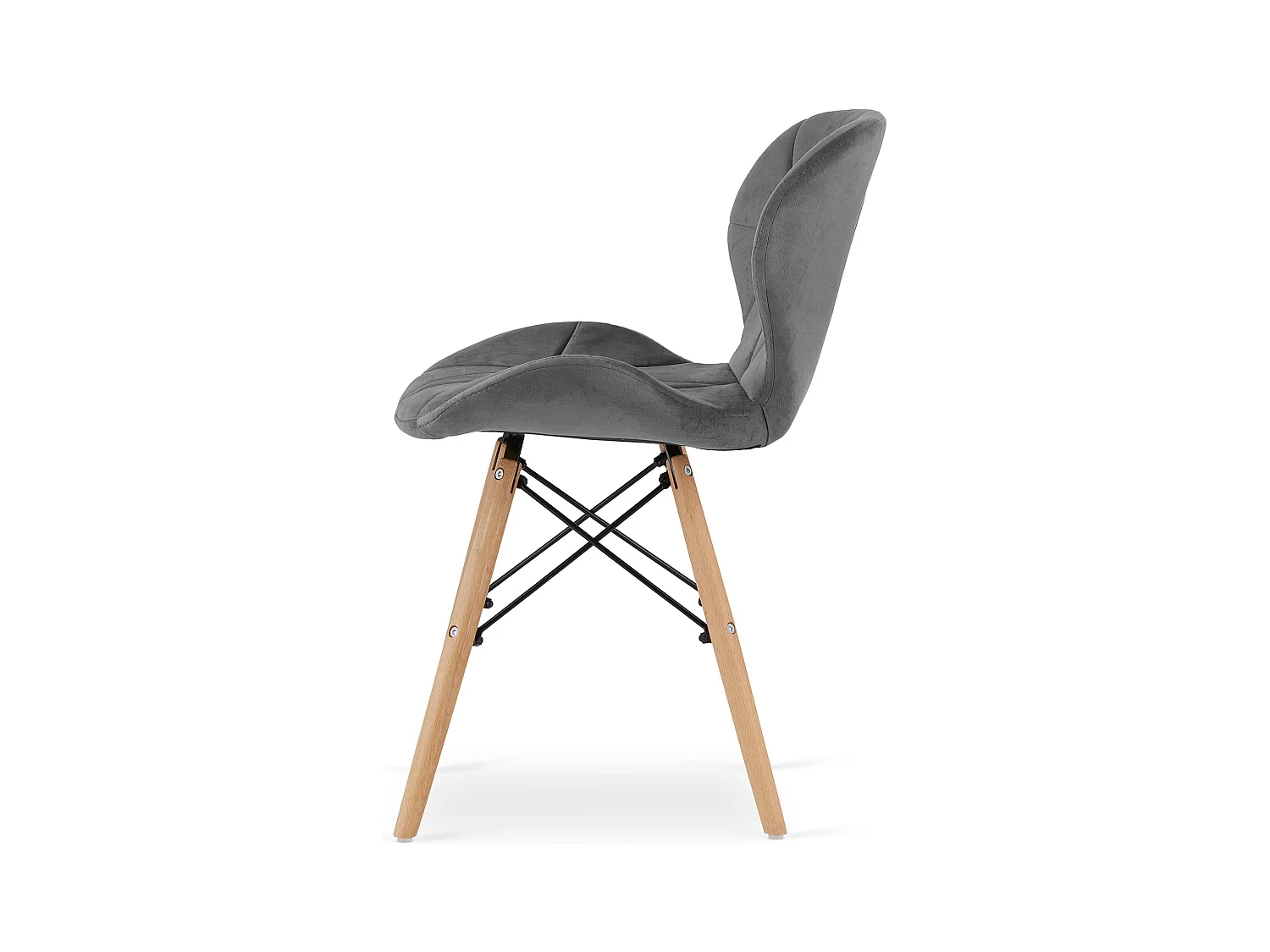 Valora Esszimmerset | KOVA 80 cm weißer runder Tisch + 4 WAKO graue Stühle