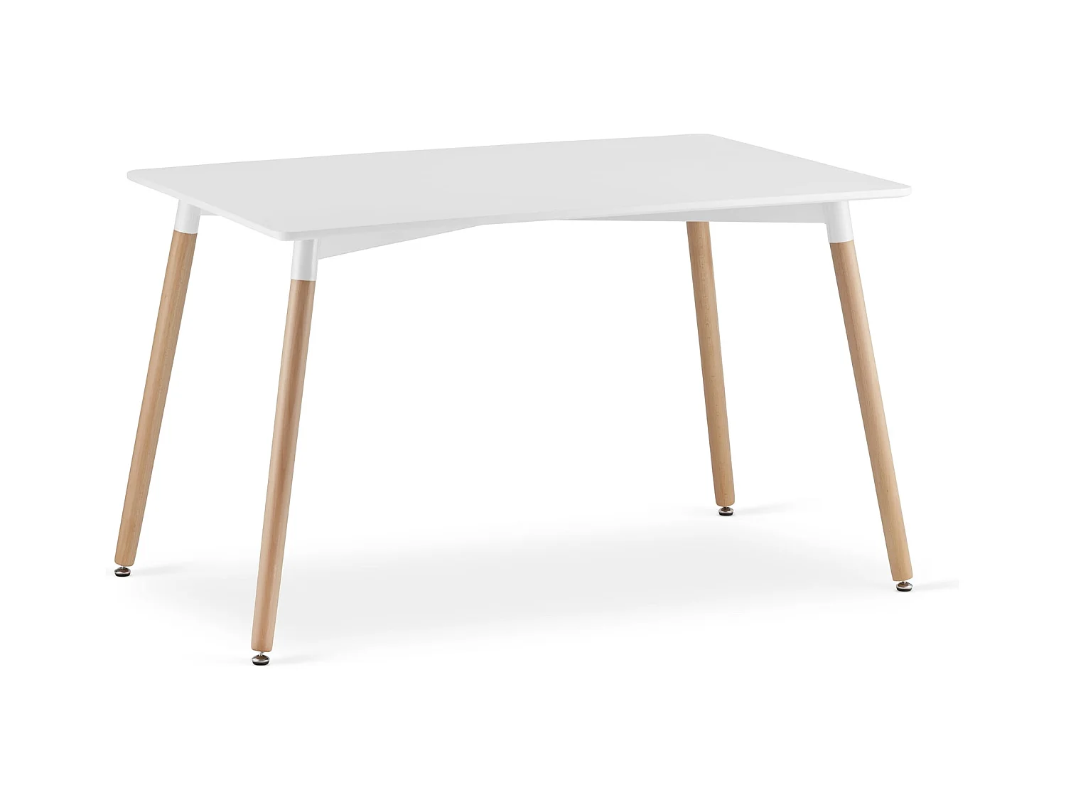 Zestaw obiadowy Valora | Stół YURO 120x80 biały + 4 krzesła OSAKA białe