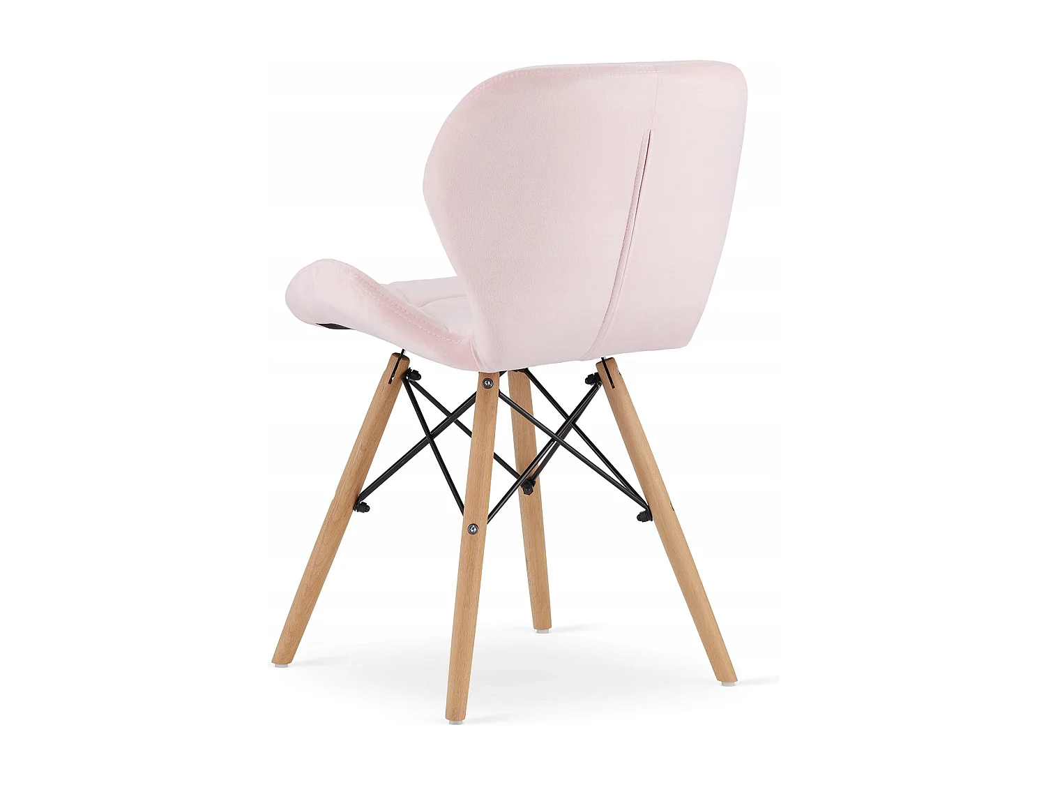 Table rectangulaire Valora YURO 120x80 blanche + 4 chaises WAKO roses