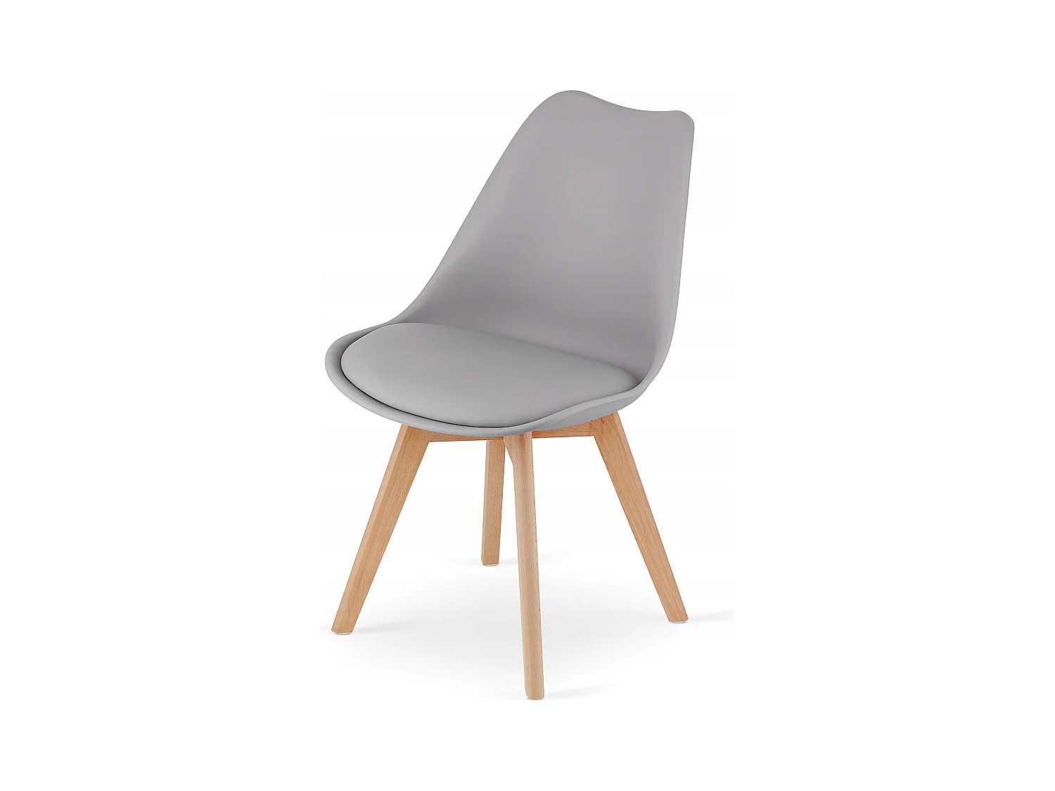 Valora KOVA Runder Tisch Ø80 Weiß + 4 RIKX Graue Stühle