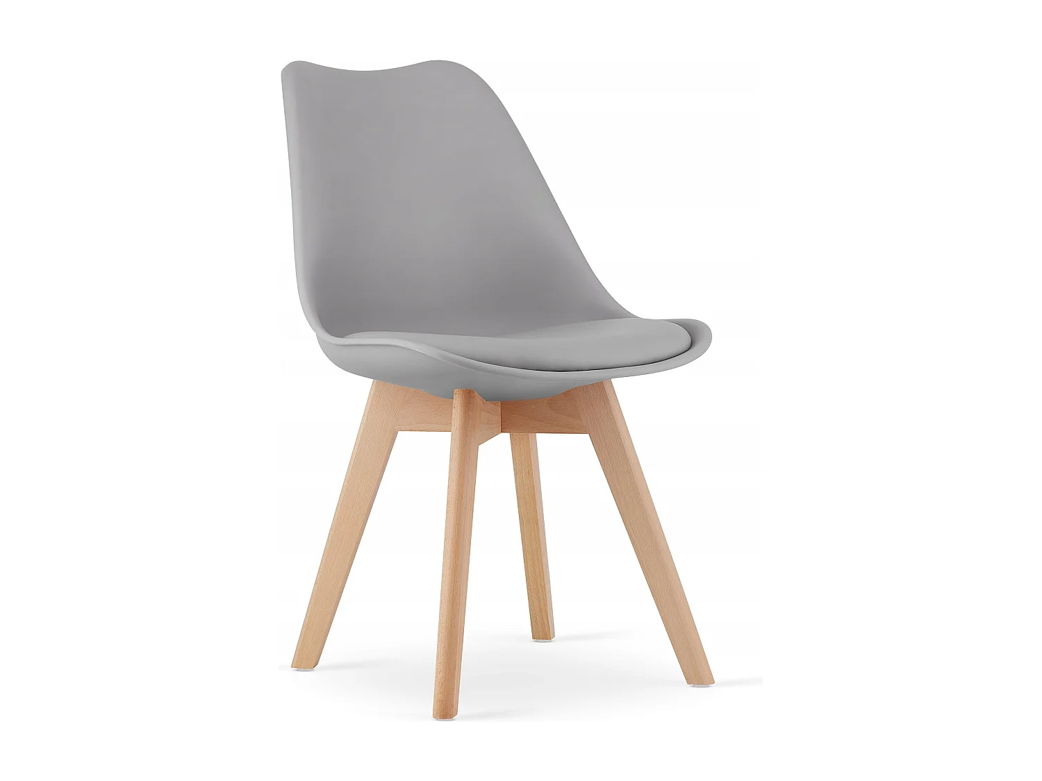 Table ronde Valora KOVA Ø80 blanche + 4 chaises RIKX grises