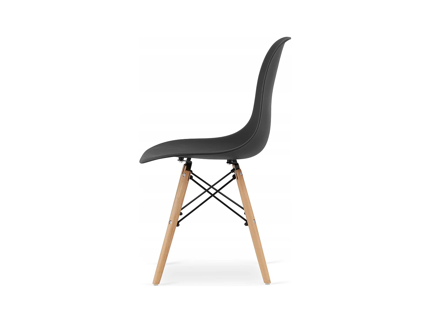 Table ronde Valora KOVA Ø80 blanche + 4 chaises OSAKA noires