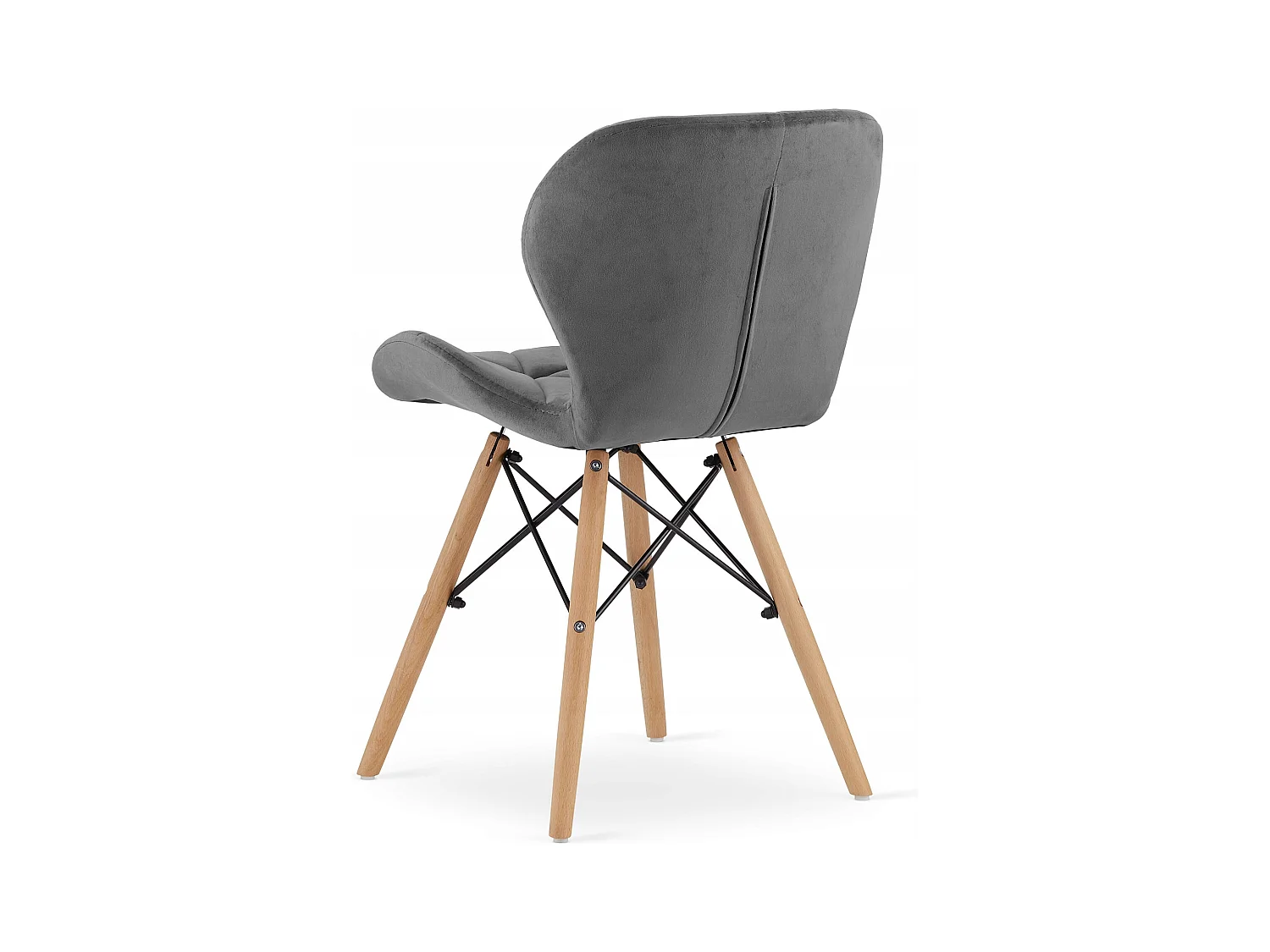 Valora YURO Table Rectangulaire 120x80 Noir + 4 Chaises WAKO Grises