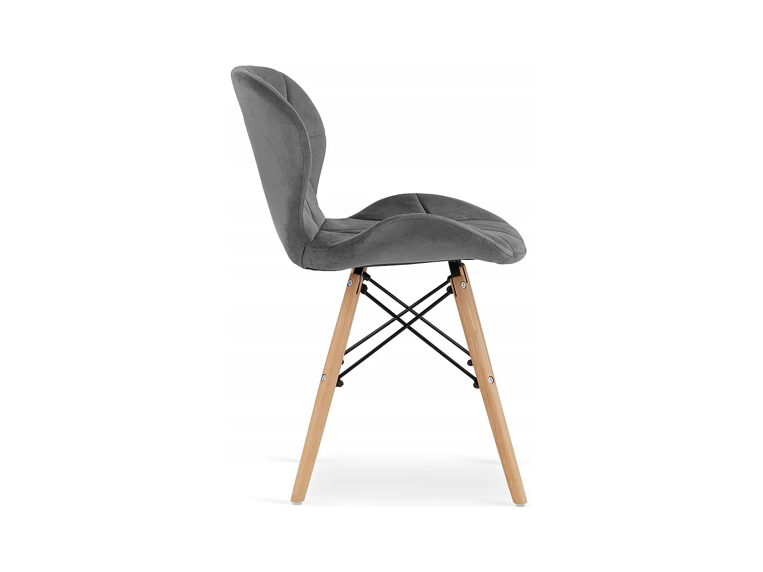 Valora YURO Table Rectangulaire 120x80 Noir + 4 Chaises WAKO Grises