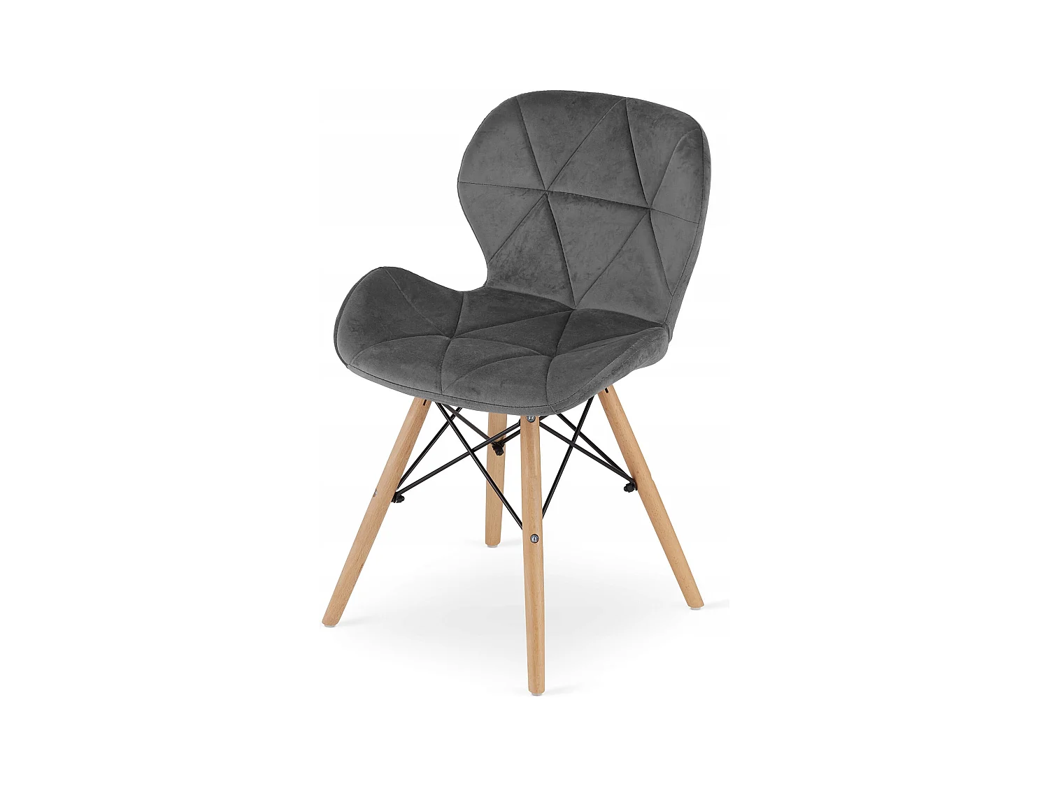 Valora YURO Table Rectangulaire 120x80 Noir + 4 Chaises WAKO Grises