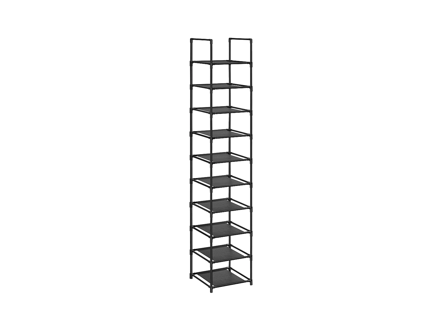 Étagère chaussures Valora noire loft 10 niveaux pour couloir et entrée