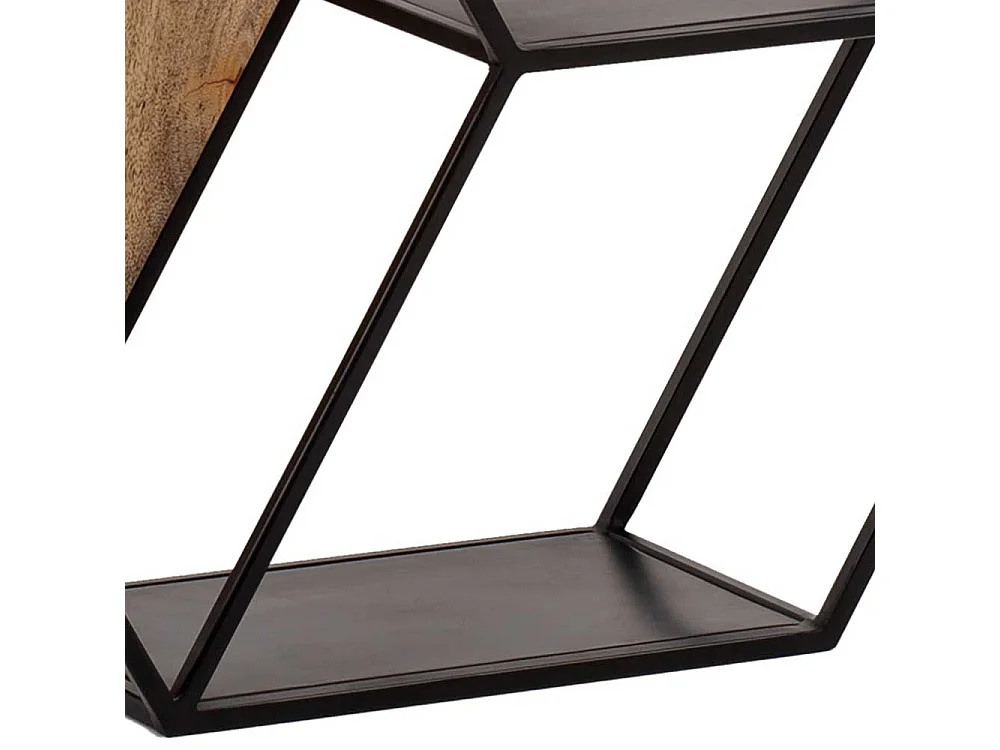 Wandregal Hängeregal in sechseckiger Form im Industry und Loft Stil