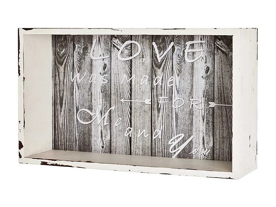 Hängeregal im Shabby Chic Design Weiß Grau