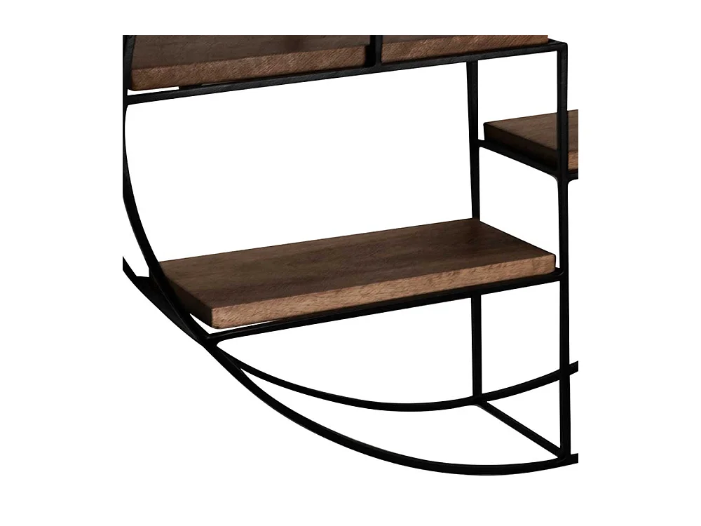 Wandregal Wandhängeregal in runder Form im Industry und Loft Stil