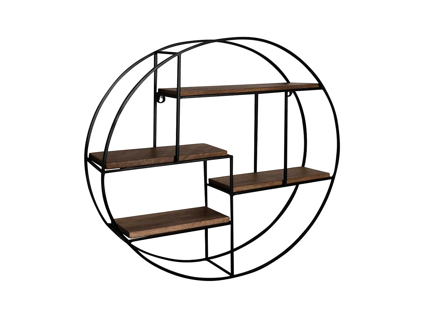 Wandregal Wandhängeregal in runder Form im Industry und Loft Stil