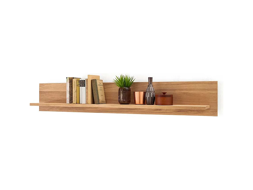 Wandregal in Asteiche Bianco furniert 150 cm breit