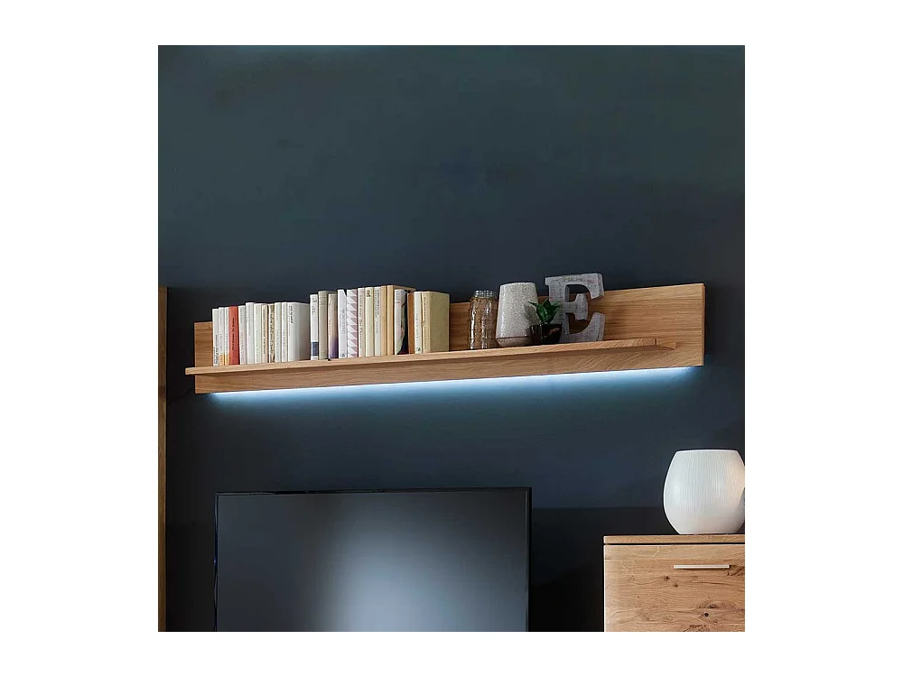 Wohnzimmer Wandboard mit Eiche Bianco furniert 180 cm breit