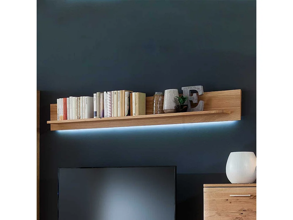 Wohnzimmer Wandboard mit Eiche Bianco furniert 180 cm breit