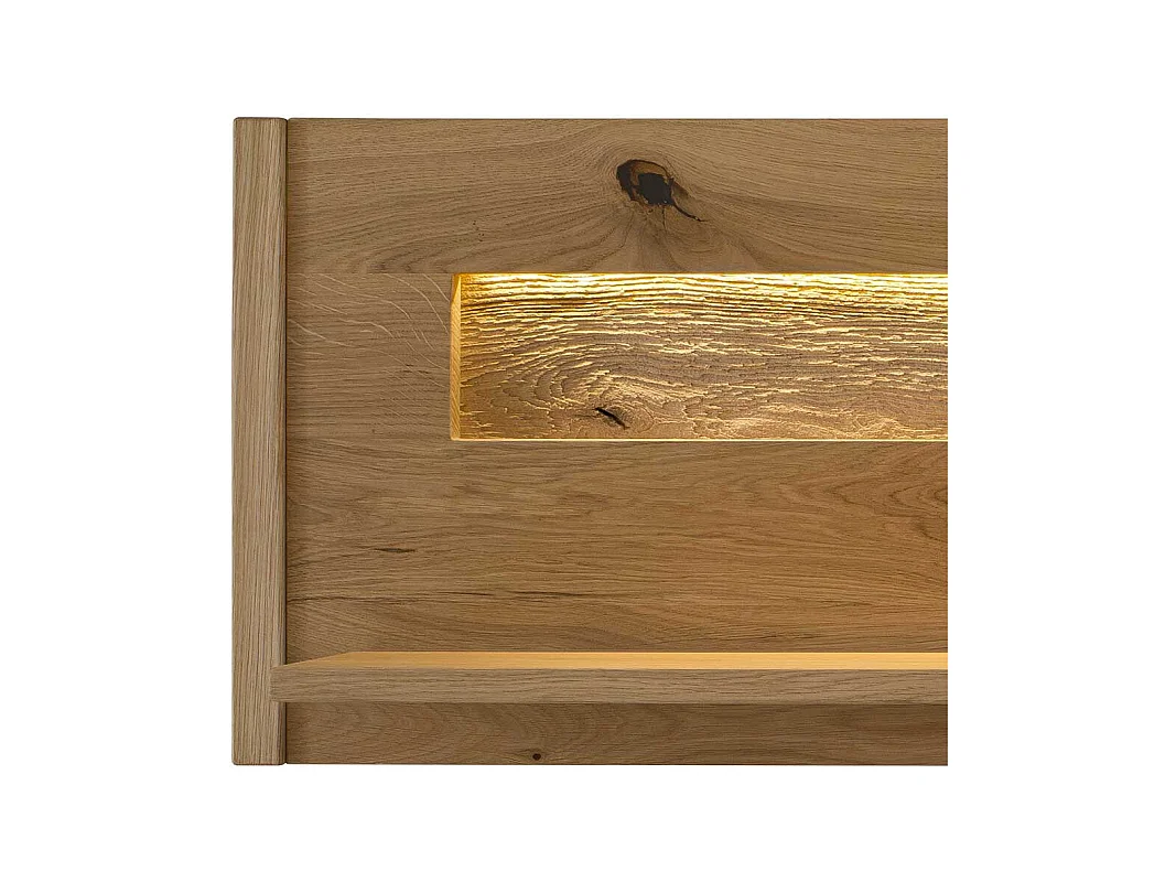 Hochwertiges Wandboard aus Wildeiche Massivholz 156 cm breit