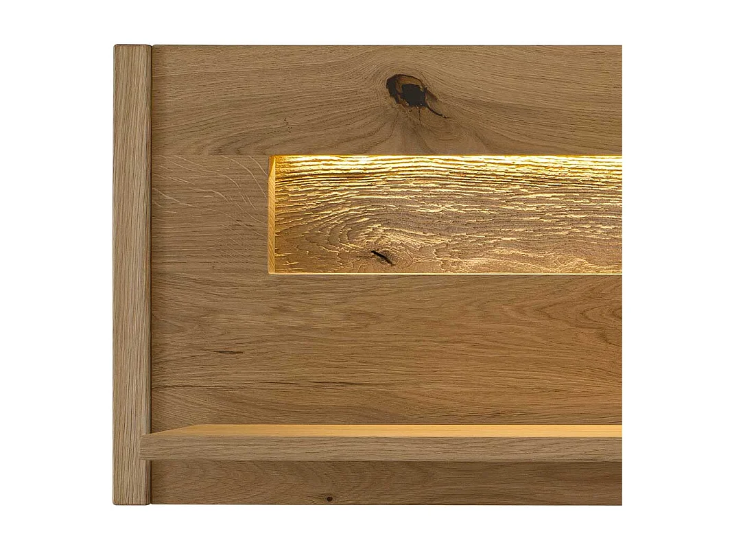 Hochwertiges Wandboard aus Wildeiche Massivholz 156 cm breit