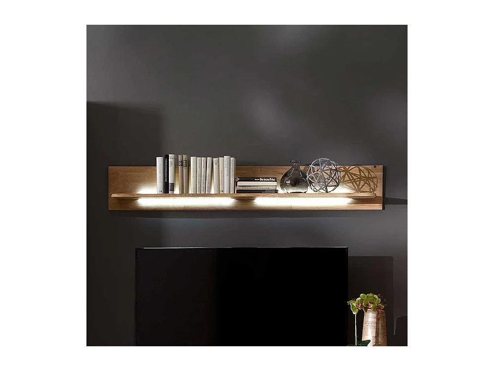 Wandboard massiv in Eiche Bianco 150 cm breit