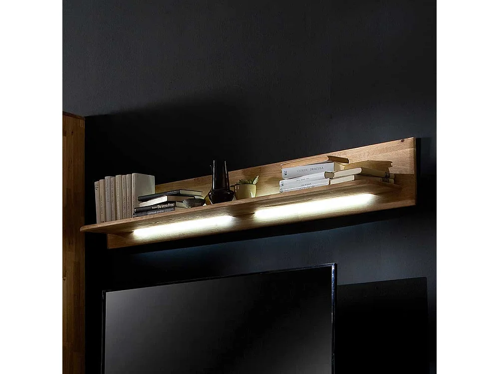 Wandboard massiv in Eiche Bianco 150 cm breit