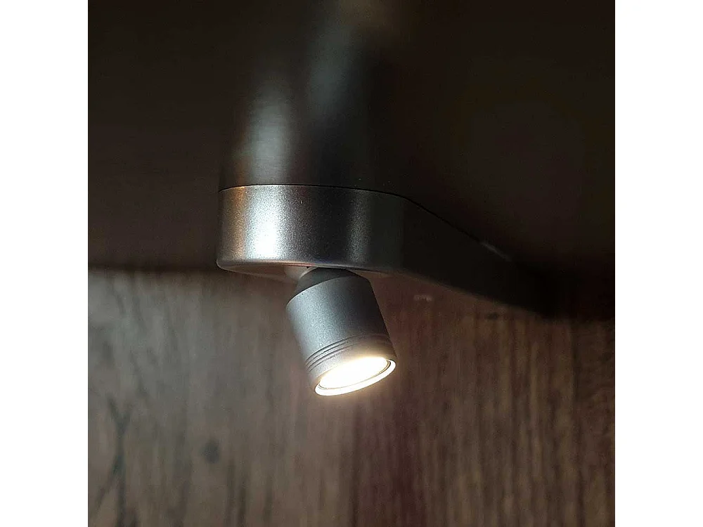 Design Wandregal in Eiche dunkel Optik und Dunkelgrau 35 cm breit