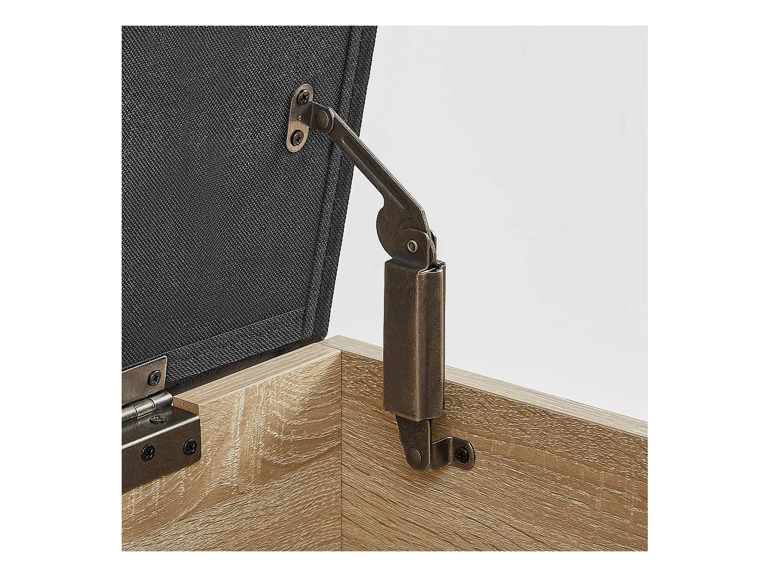 Meuble à chaussures Valora avec assise moelleuse – Chêne Sonoma avec cadre noir