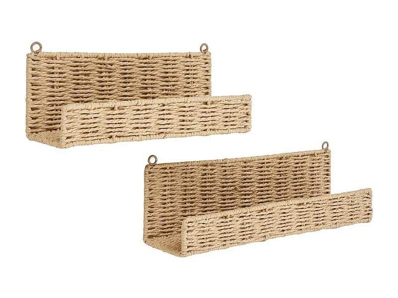 Wandboard Hängeregal in Beige und rechteckiger Form (zweiteilig)