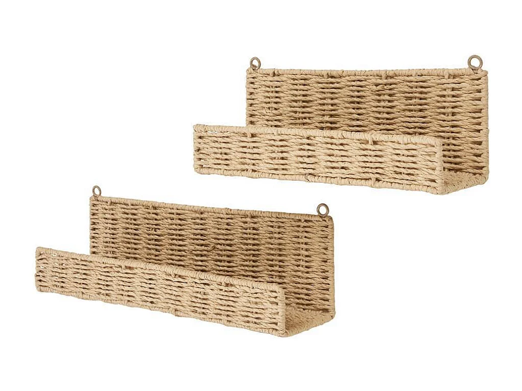 Wandboard Hängeregal in Beige und rechteckiger Form (zweiteilig)