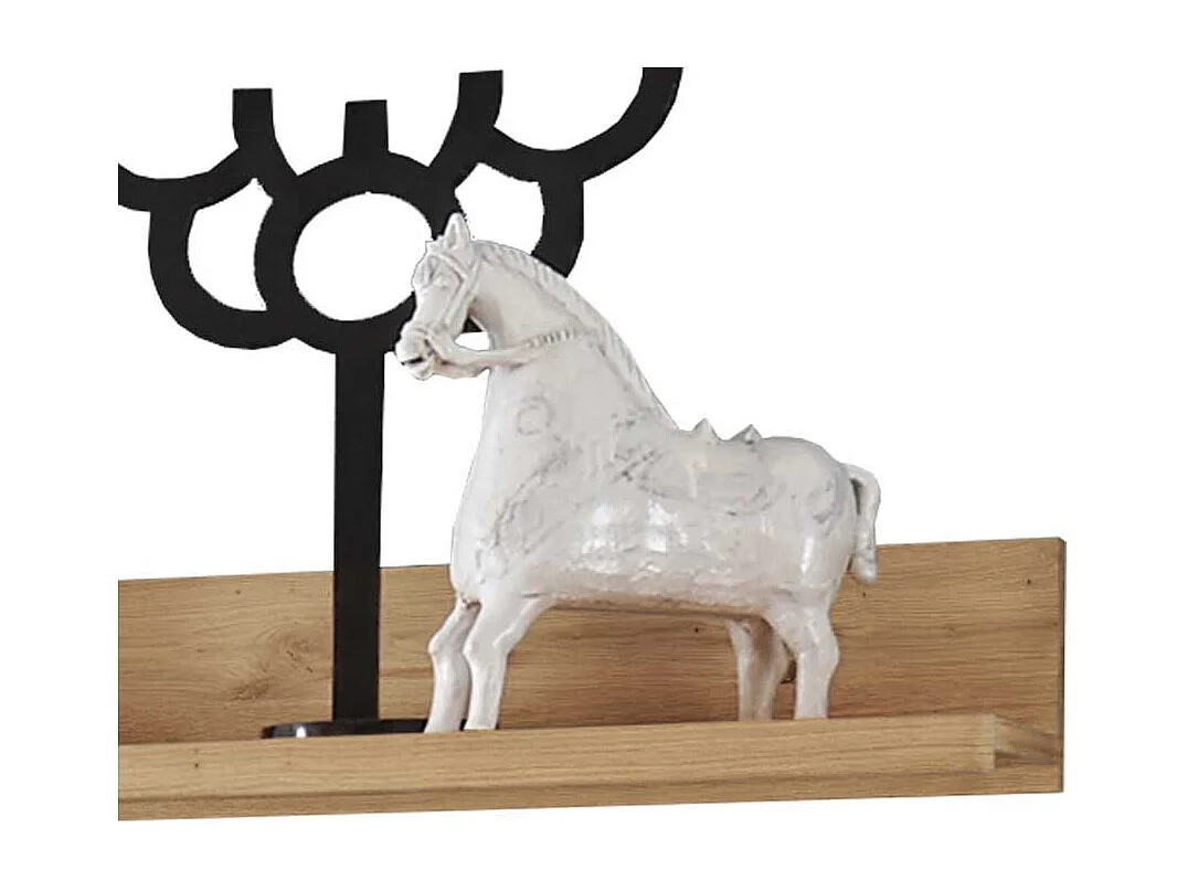 Hängeregal aus Wildeiche Bianco modern