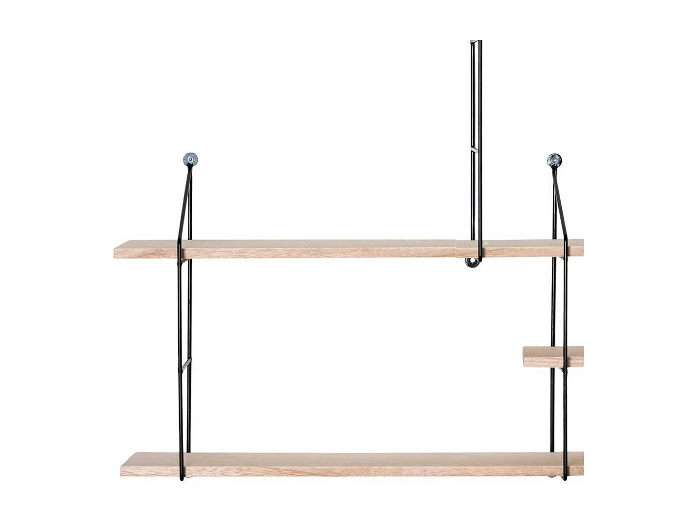 Hängeregal im Skandi Design Paulownia Massivholz & Metall